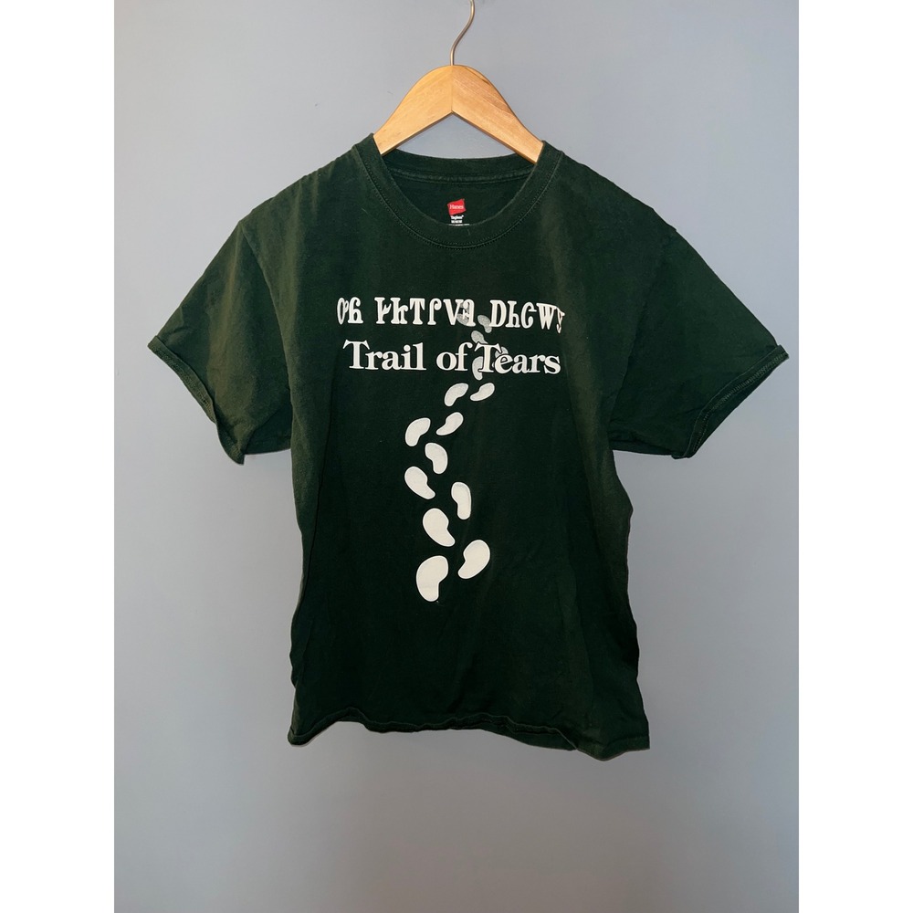 Hanes Mens Trail of Tears Cherokee Park Battlefield Missouri Green T-Shirt M